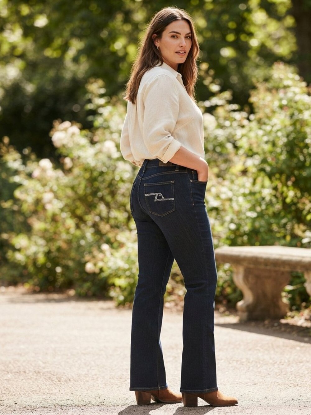 Zara Woman 14 Boot Cut Denim Jeans EUC